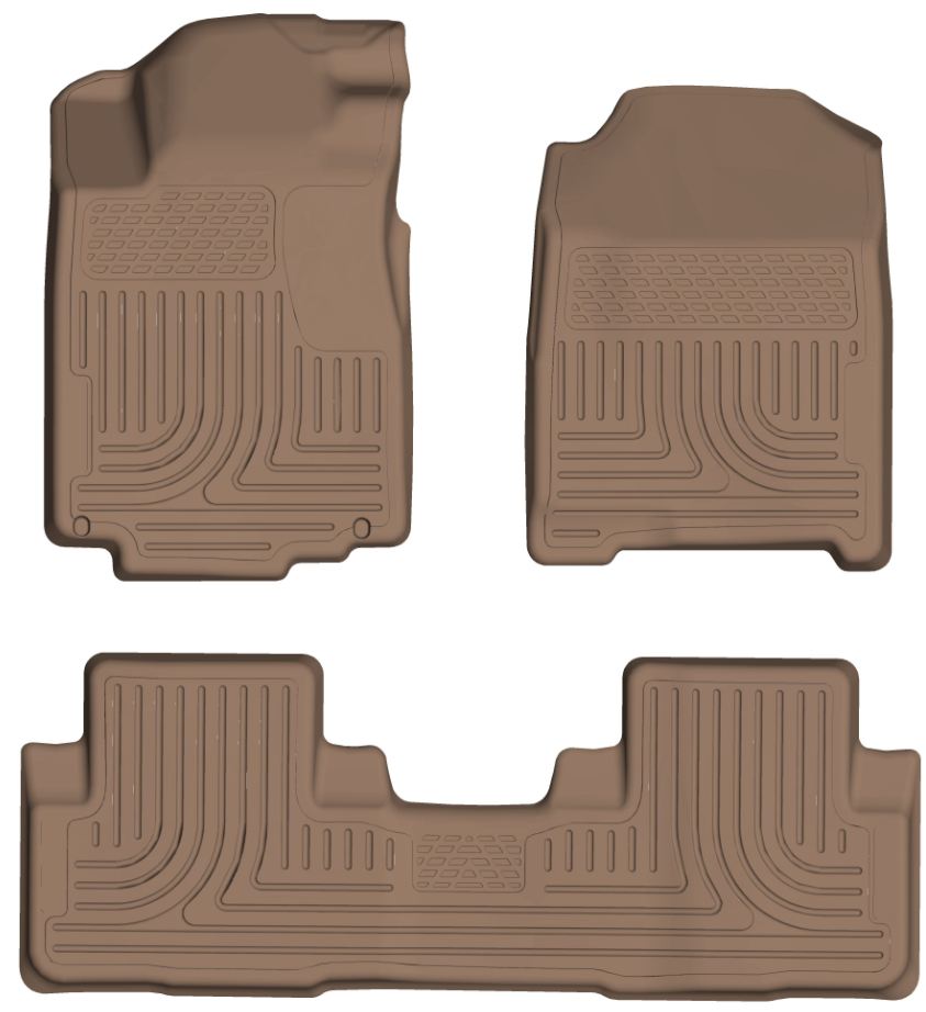 Husky 98453 Front and 2ND Seat Floor Liners - Tan