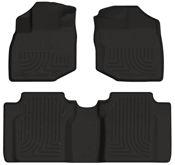 Husky 98491 Front and 2ND Seat Floor Liners - Black