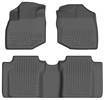 Husky 98492 Front and 2ND Seat Floor Liners - Grey