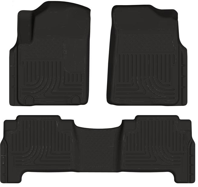 Husky 98611 Front and 2ND Seat Floor Liners - Black