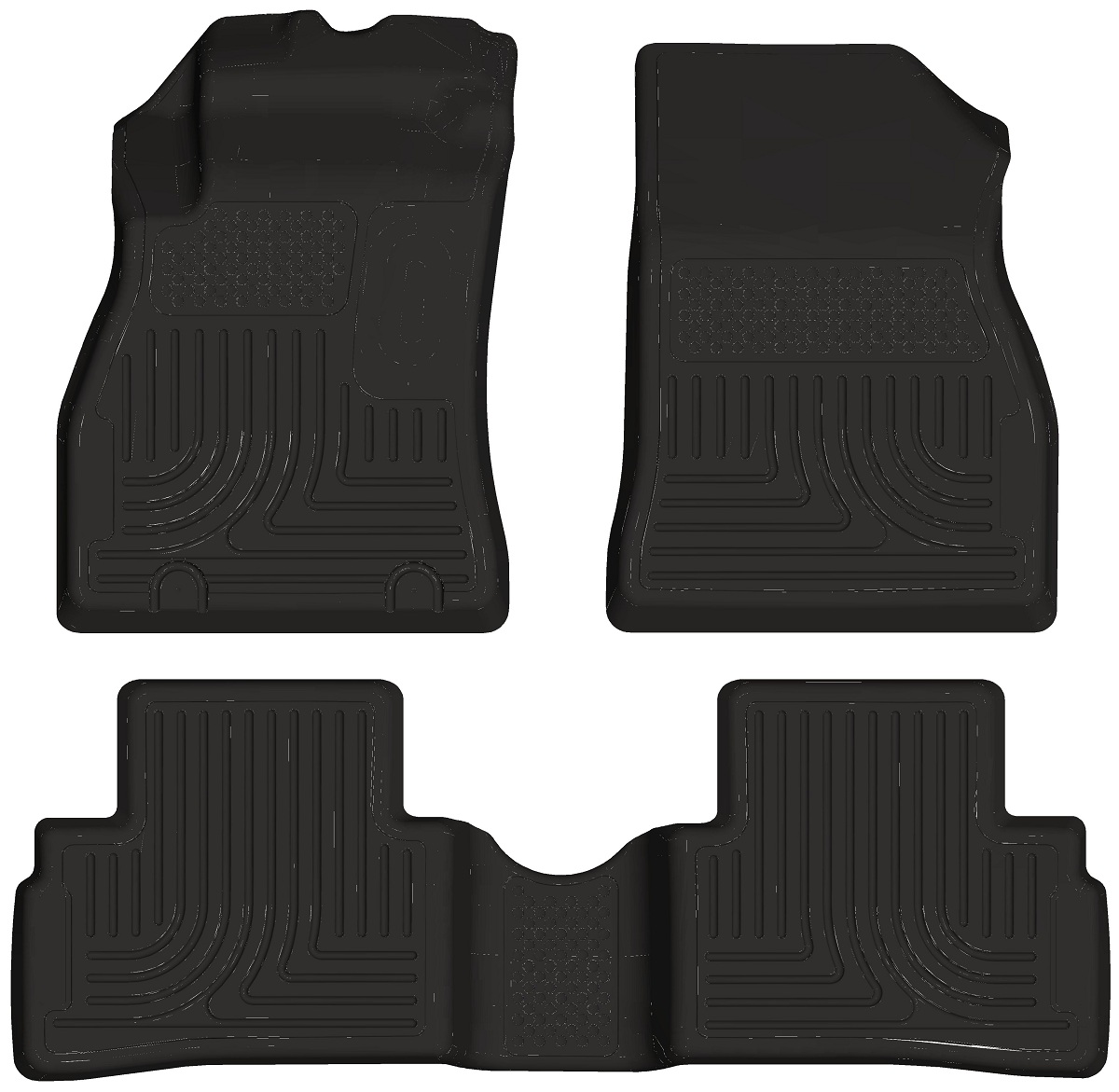 Husky 98621 Front and 2ND Seat Floor Liners - Black