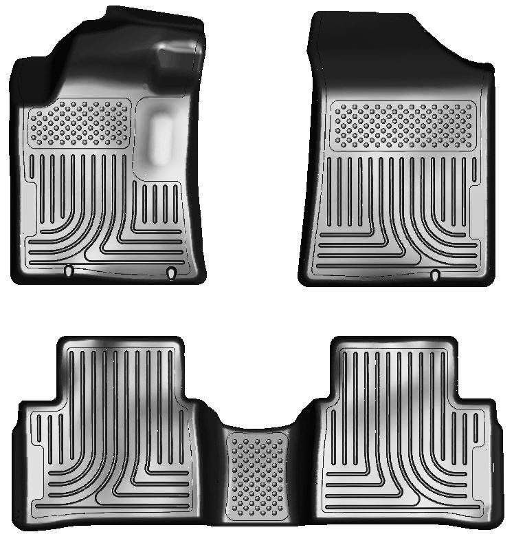 Husky 98641 Front and 2ND Seat Floor Liners - Black
