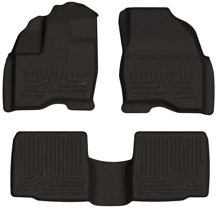 Husky 98761 Front and 2ND Seat Floor Liners - Black