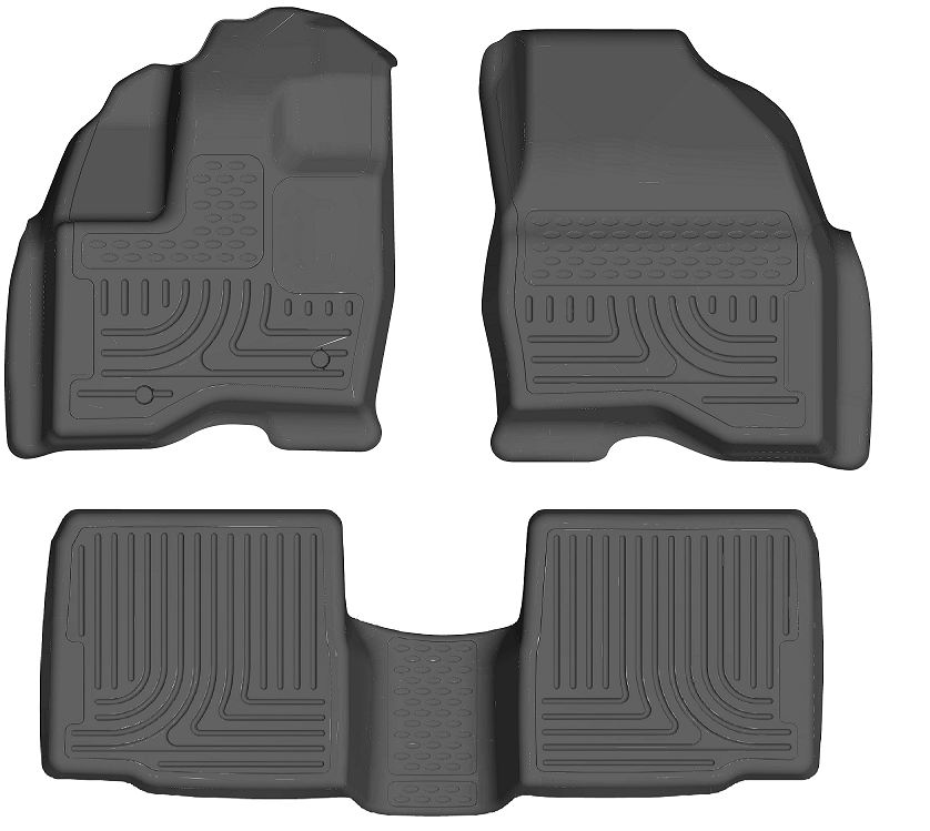 Husky 98762 Front and 2ND Seat Floor Liners - Grey