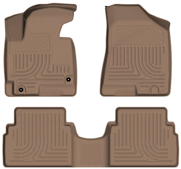 Husky 98883 Front and 2ND Seat Floor Liners - Tan