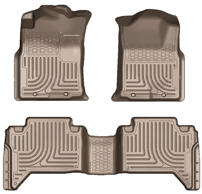 Husky 98953 Front and 2ND Seat Floor Liners - Tan