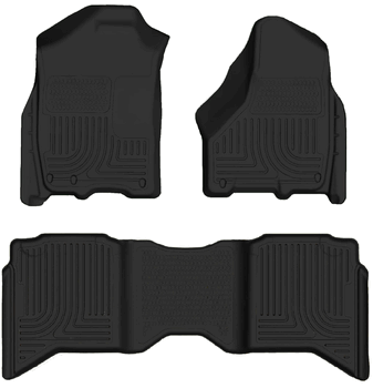 Husky 99001 Front and 2ND Seat Floor Liners - Black