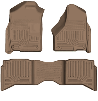 Husky 99013 Front and 2ND Seat Floor Liners - Tan
