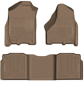 Husky 99043 Front and 2ND Seat Floor Liners - Tan