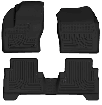 Husky 99741 Front and 2ND Seat Floor Liners - Black