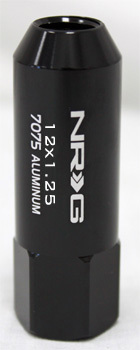 NRG LN-471BK Extended Lug Nut M12 x 1.25 Set 4PC - Black