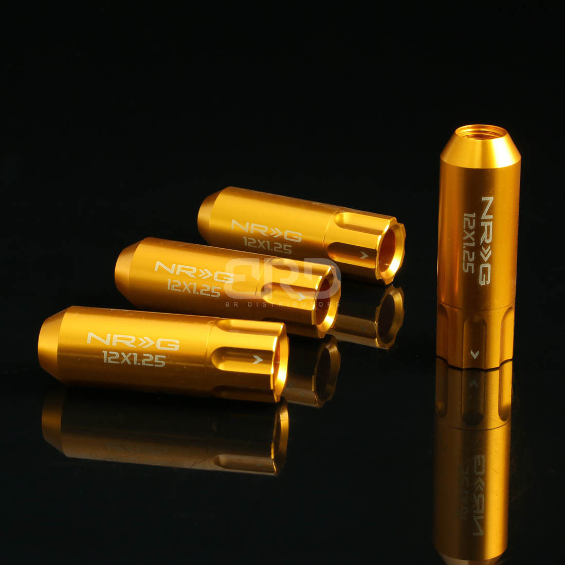 NRG LN-L41RG Extended Lug Nut Lock M12 x 1.25 Set 4PC-Rose Gold