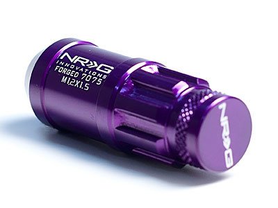 NRG LN-L71PP Lug Nut Lock M12 x 1.25 Set 4PC - Purple