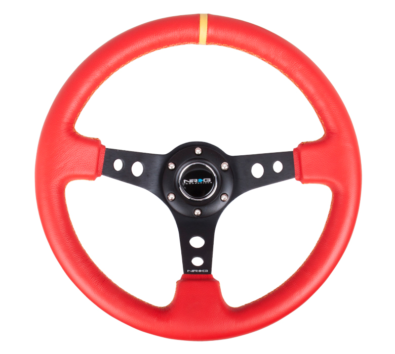 NRG ST-006RR-YS-Y Sport Steering Wheel (3" Deep) 350mm