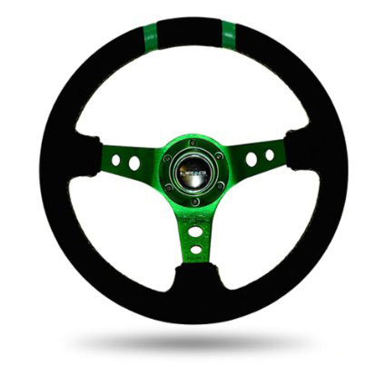 NRG ST-016-S-GN Sport Steering Wheel (3" Deep) - 350mm