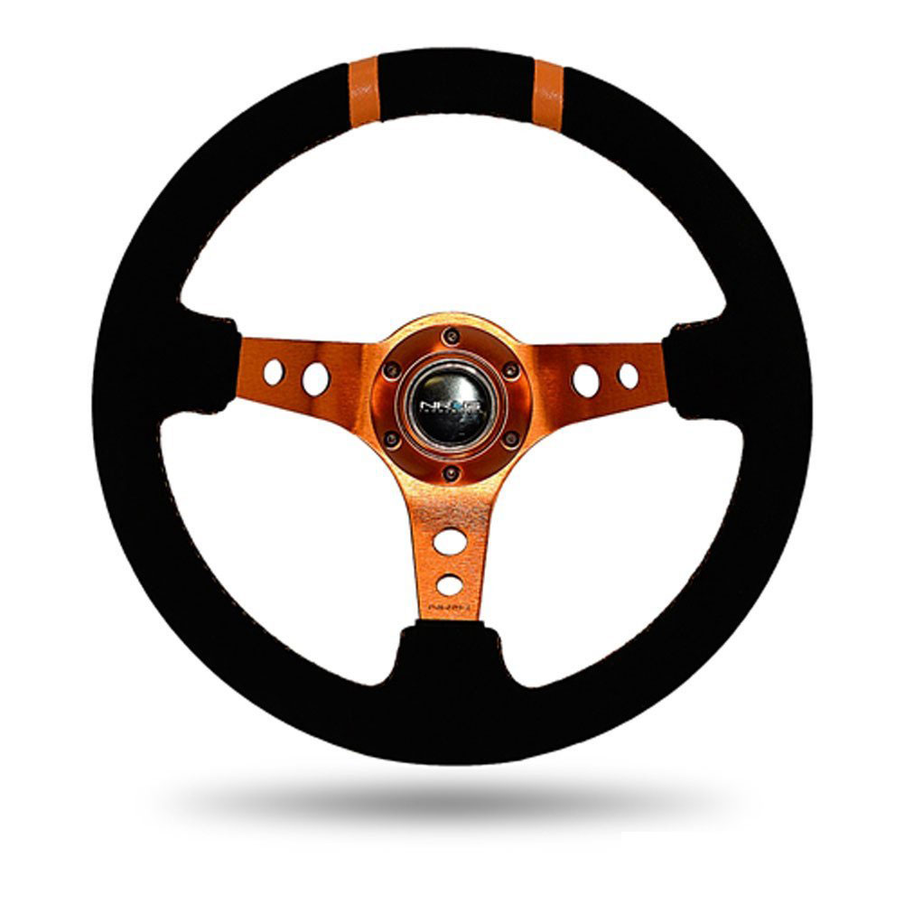 NRG ST-016-S-OR Sport Steering Wheel (3" Deep) - 350mm