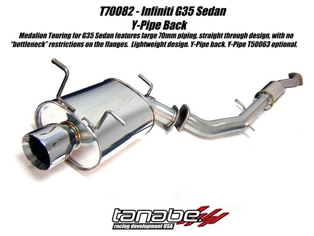Tanabe Medalion Cat Back Exhaust for 03-04 Infiniti G35 Sedan - Click Image to Close