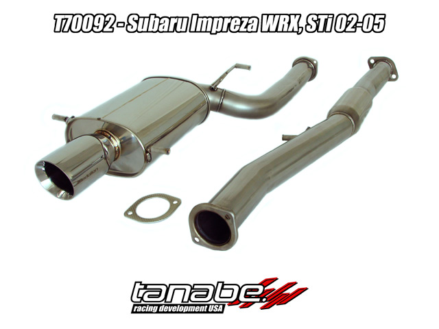 Tanabe Medalion Cat Back Exhaust for 04-06 Subaru Imprz WRX STI