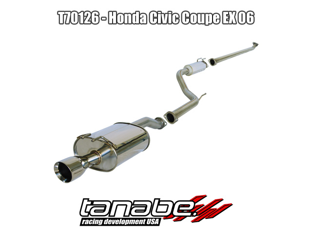 Tanabe Medalion Cat Back Exhaust for 2006 Honda Civic Coupe EX