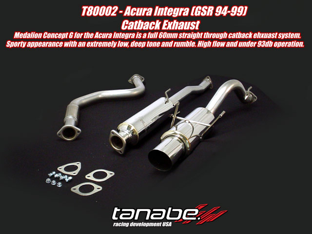 Tanabe Concept G Cat Back Exhaust for 94-99 Acura Integra GSR
