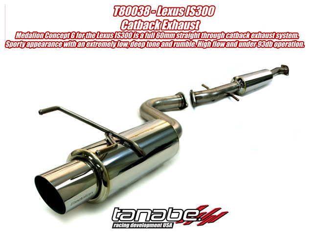 Tanabe Concept G Cat Back Exhaust for 00-05 Lexus IS300